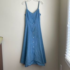Michael Kors vintage denim eyelet dress size 8